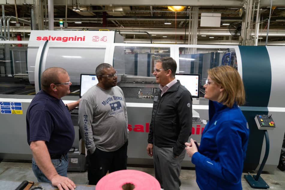 NAM President and CEO Jay Timmons and Manufacturing Institute Executive Director Carolyn Lee visit ABB on Feb. 22, 2019, in Mebane, North Carolina, during the 2019 State of Manufacturing Tour. Photo by David Bohrer.