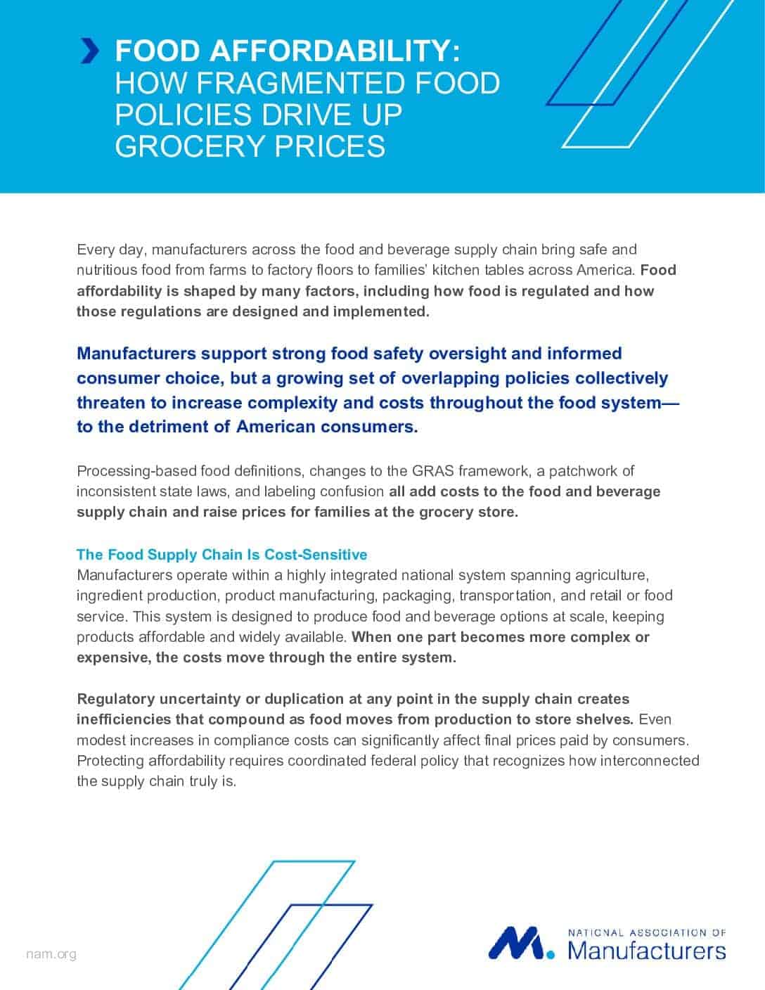 FOOD AFFORDABILITY: HOW FRAGMENTED FOOD POLICIES DRIVE UP GROCERY PRICES